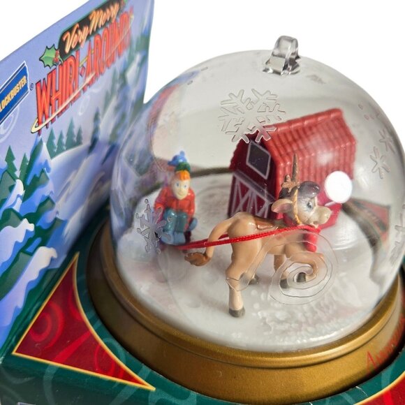 Vintage 1999 Block Buster Rudolph The Red‎ Nose Reindeer Whirl Around Ornament - Picture 1 of 7